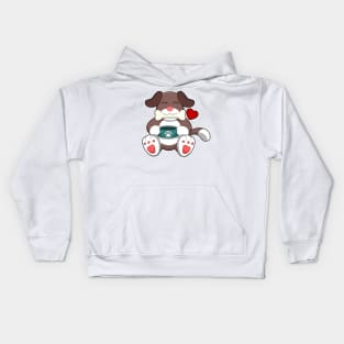 Dog with Bone Kids Hoodie